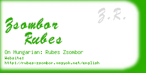 zsombor rubes business card